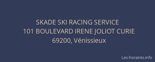 SKADE SKI RACING SERVICE