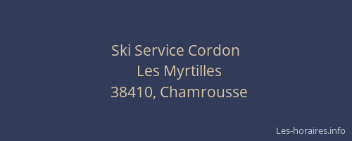 Ski Service Cordon