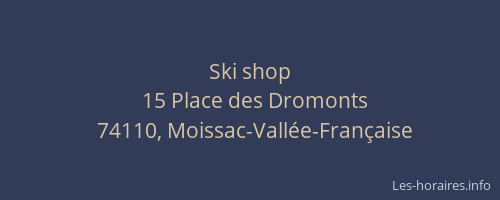 Ski shop