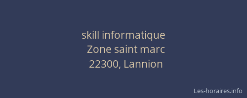 skill informatique