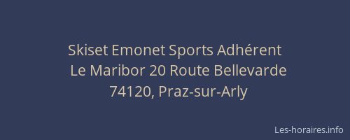 Skiset Emonet Sports Adh&eacute;rent