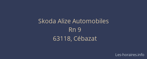 Skoda Alize Automobiles