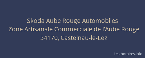 Skoda Aube Rouge Automobiles
