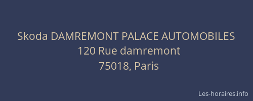 Skoda DAMREMONT PALACE AUTOMOBILES