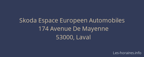 Skoda Espace Europeen Automobiles