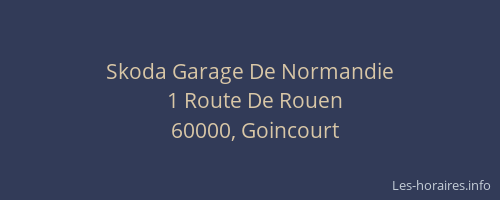Skoda Garage De Normandie