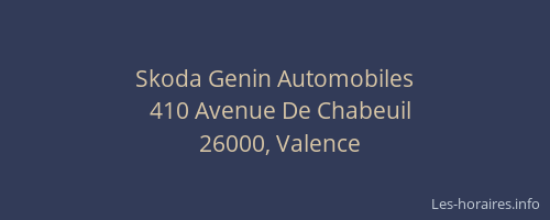 Skoda Genin Automobiles