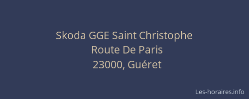 Skoda GGE Saint Christophe