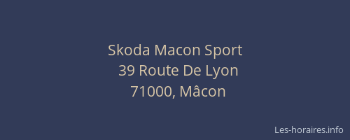 Skoda Macon Sport
