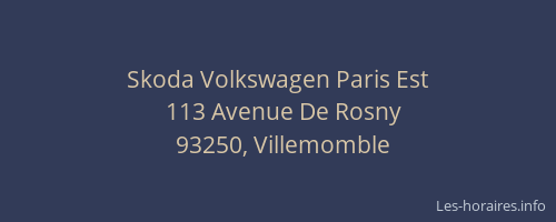 Skoda Volkswagen Paris Est