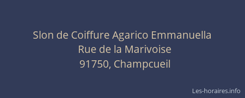 Slon de Coiffure Agarico Emmanuella