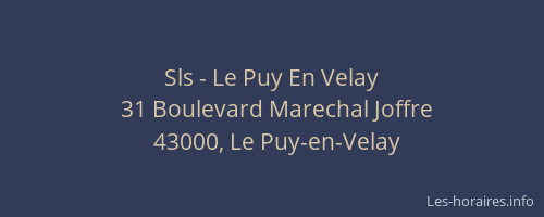 Sls - Le Puy En Velay