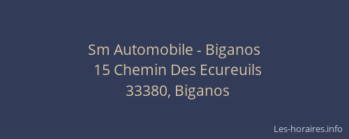 Sm Automobile - Biganos