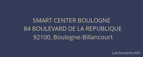 SMART CENTER BOULOGNE