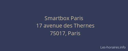 Smartbox Paris