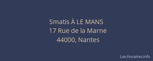 Smatis À LE MANS