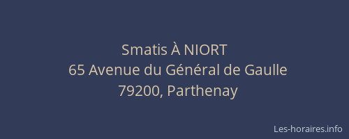 Smatis &Agrave; NIORT