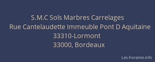 S.M.C Sols Marbres Carrelages