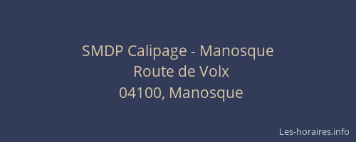 SMDP Calipage - Manosque