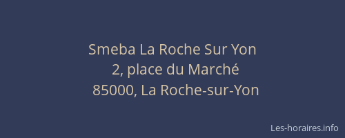 Smeba La Roche Sur Yon