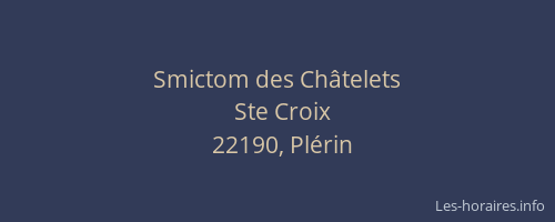 Smictom des Ch&acirc;telets