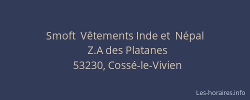 Smoft  V&ecirc;tements Inde et  N&eacute;pal