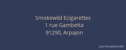 Smokewild Ecigarettes