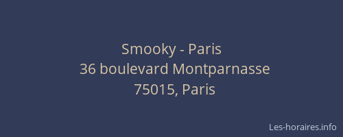 Smooky - Paris