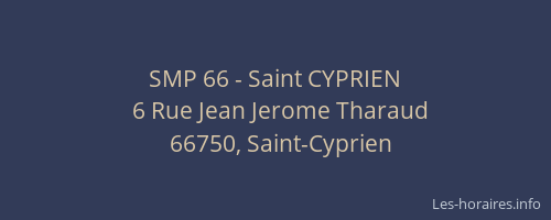 SMP 66 - Saint CYPRIEN