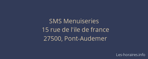 SMS Menuiseries