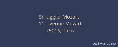 Smuggler Mozart