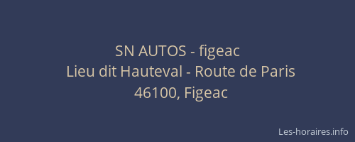SN AUTOS - figeac