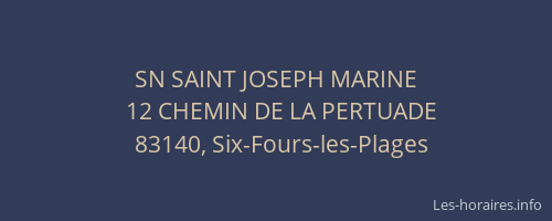 SN SAINT JOSEPH MARINE