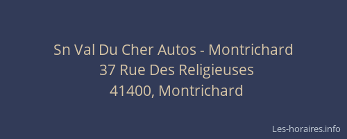 Sn Val Du Cher Autos - Montrichard