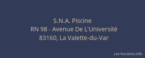 S.N.A. Piscine