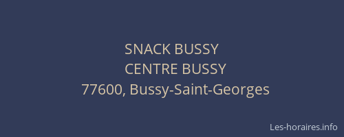 SNACK BUSSY
