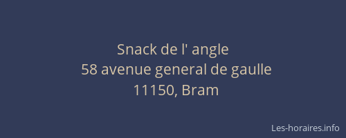 Snack de l' angle