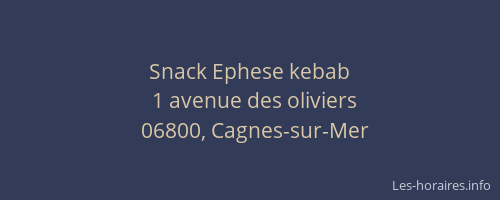 Snack Ephese kebab