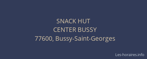 SNACK HUT