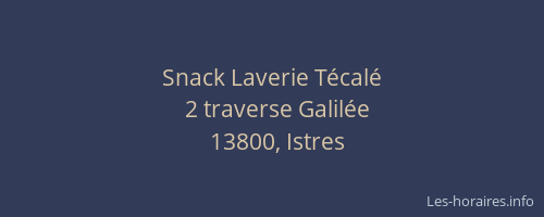 Snack Laverie Técalé