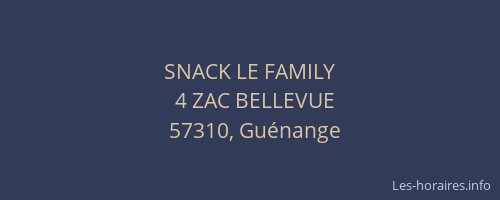 SNACK LE FAMILY
