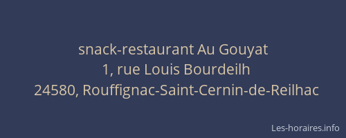 snack-restaurant Au Gouyat