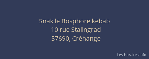 Snak le Bosphore kebab