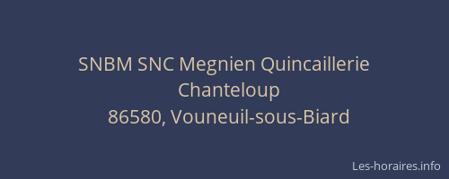SNBM SNC Megnien Quincaillerie