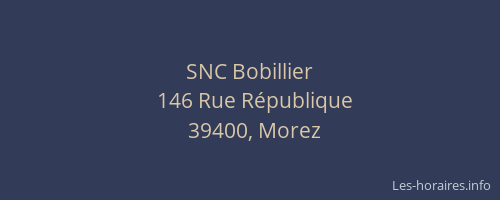 SNC Bobillier