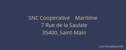 SNC Cooperative    Maritime