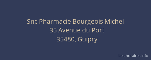 Snc Pharmacie Bourgeois Michel