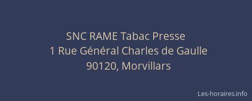 SNC RAME Tabac Presse