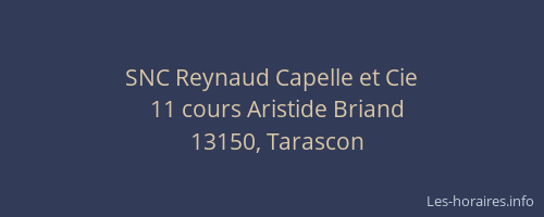 SNC Reynaud Capelle et Cie