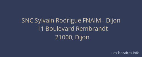 SNC Sylvain Rodrigue FNAIM - Dijon